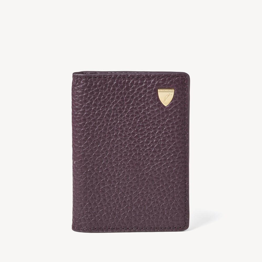 Double Fold Credit Card Holder Fig Pebble