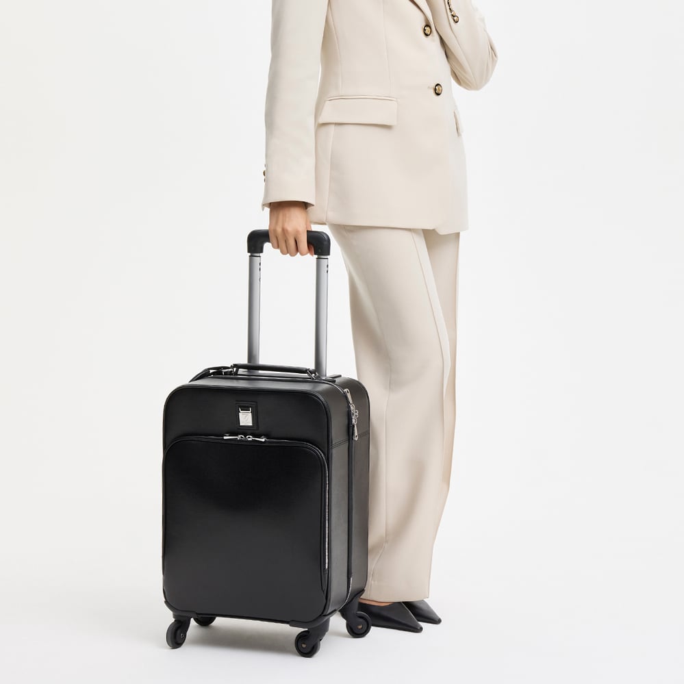 Connaught Cabin Case Black Saffiano