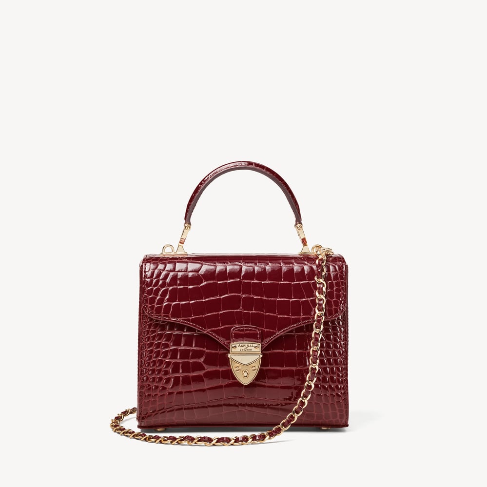 Midi Mayfair® Merlot Patent Croc