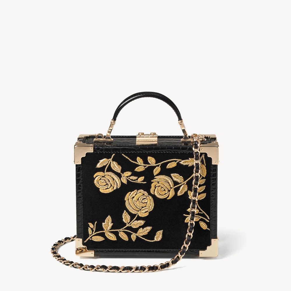 Trunk Gold Rose Hand Embroidery