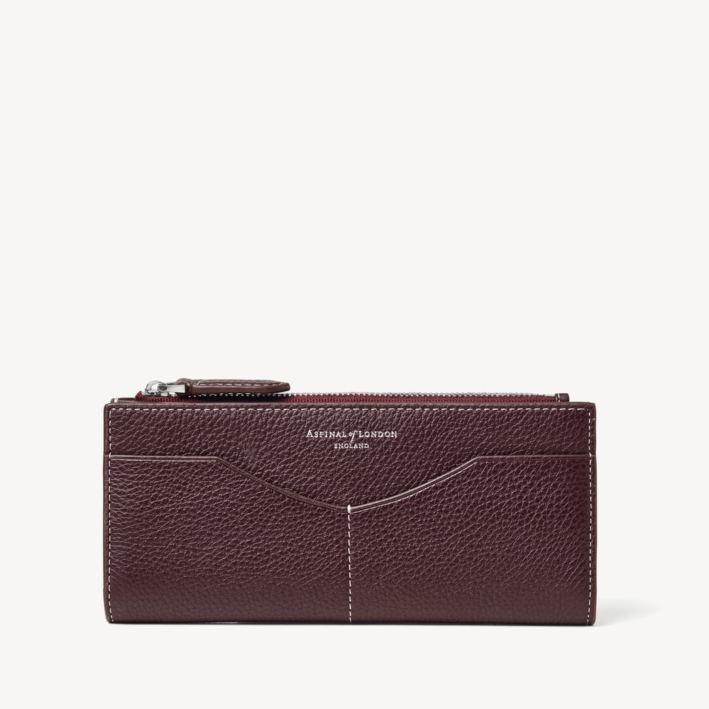 Large Hudson Wallet Wine Milled Pebble