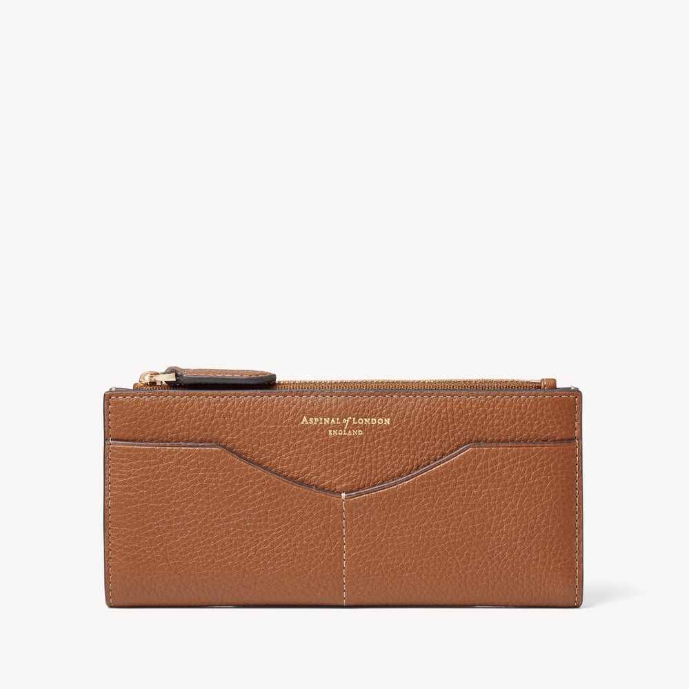 Large Hudson Wallet Tan Milled Pebble
