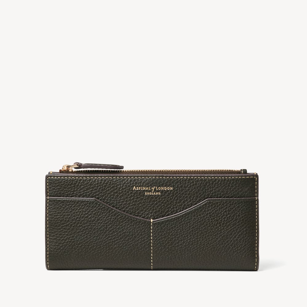 Large Hudson Wallet Forest Green Pebble