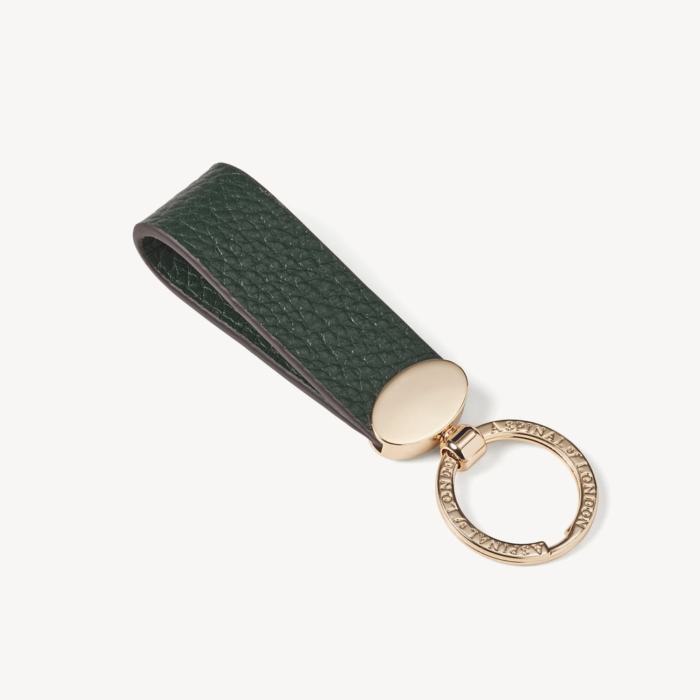 Oval Loop Keyring Alpine Green Pebble