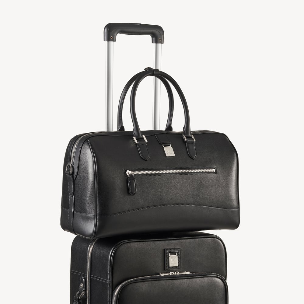 Connaught Flight Work Bag Black Saffiano