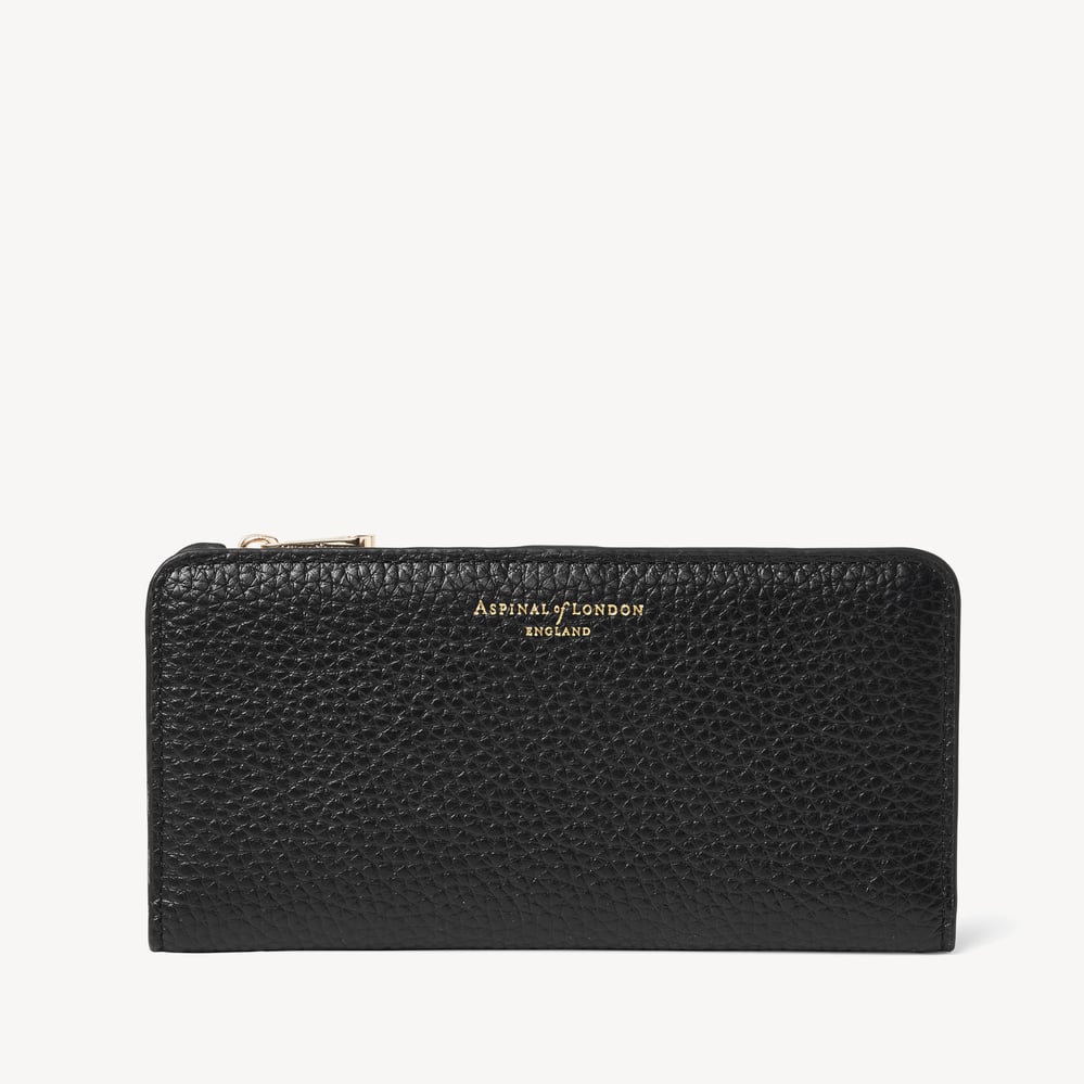 Mayfair® Large Credit Card Wallet Black Pebble