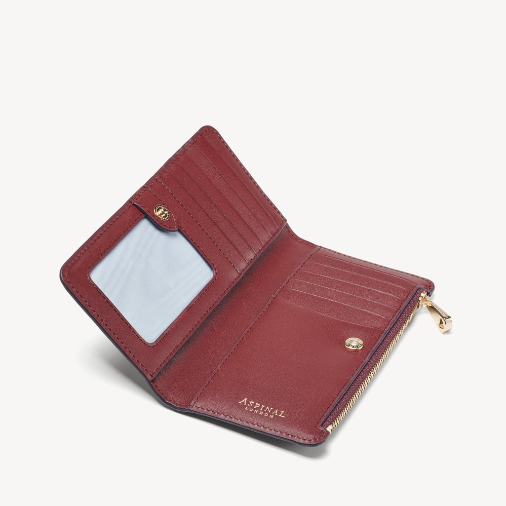 Mayfair Large Credit Card Wallet Merlot Patent Croc