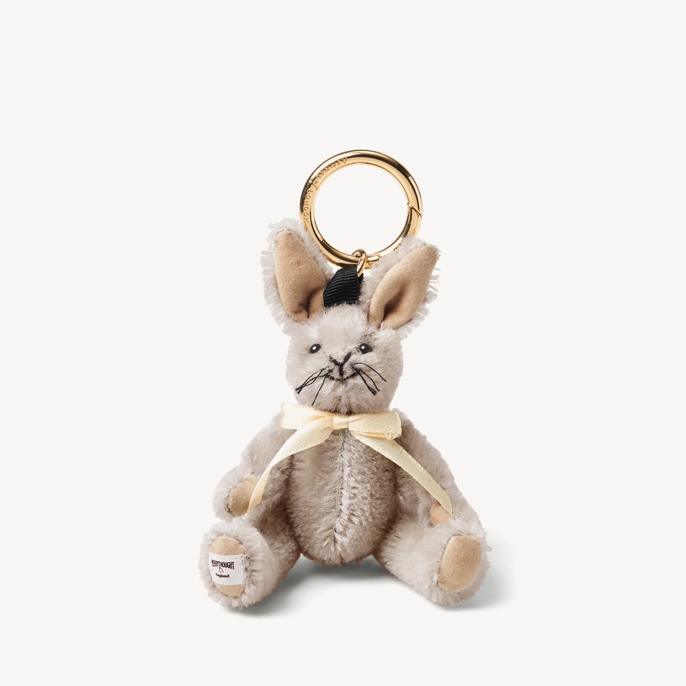 Binky Bunny Keyring Charm Mohair Bunny