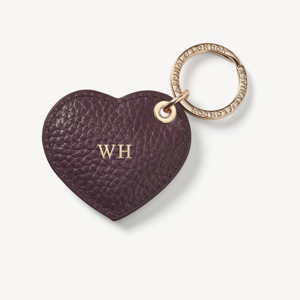 Small Heart Keyring Fig Pebble