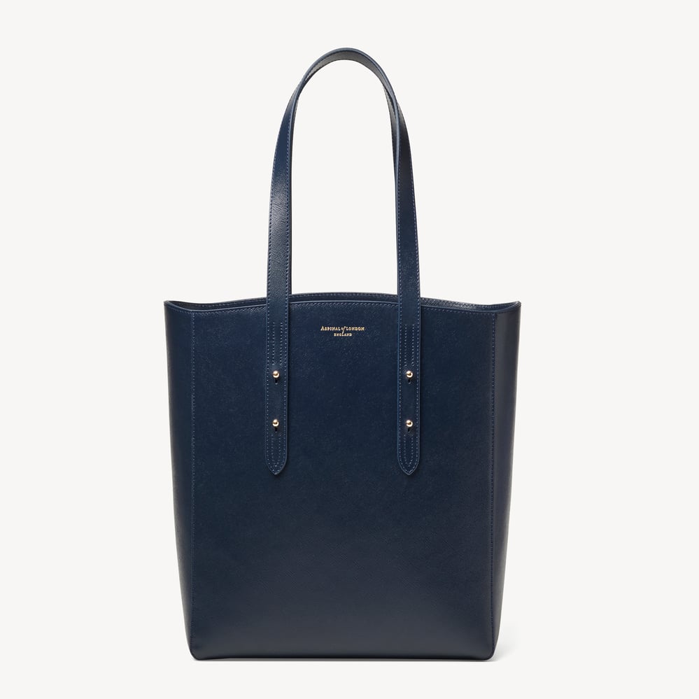 Essential Tote  Navy Saffiano