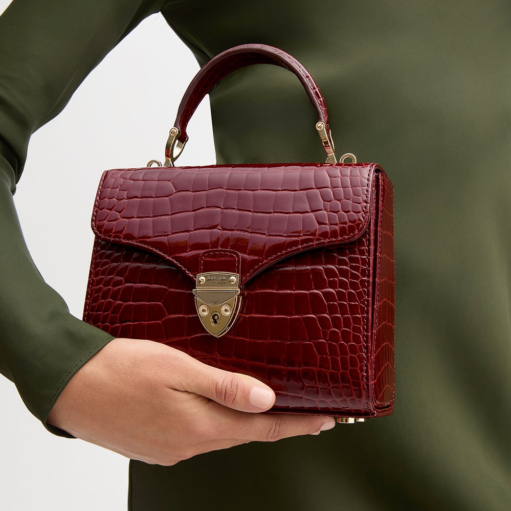 Midi Mayfair® Merlot Patent Croc