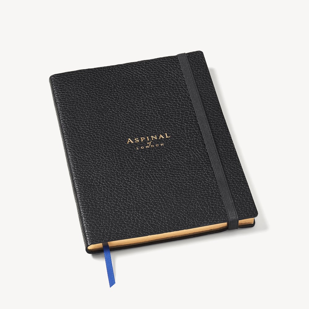 A5 Softback Notebook Black Pebble