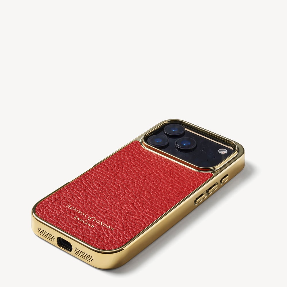 iPhone 17 Pro Case Cardinal Red Pebble