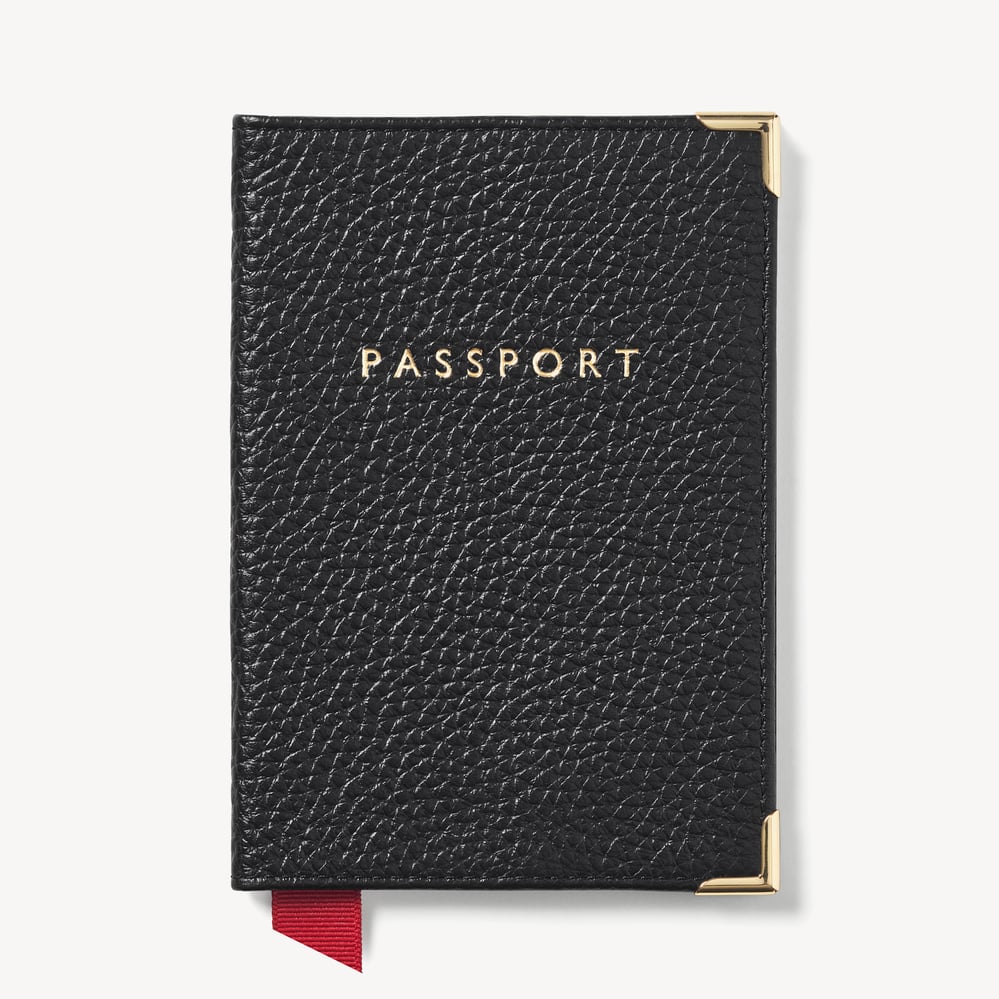 Passport Cover Black Pebble