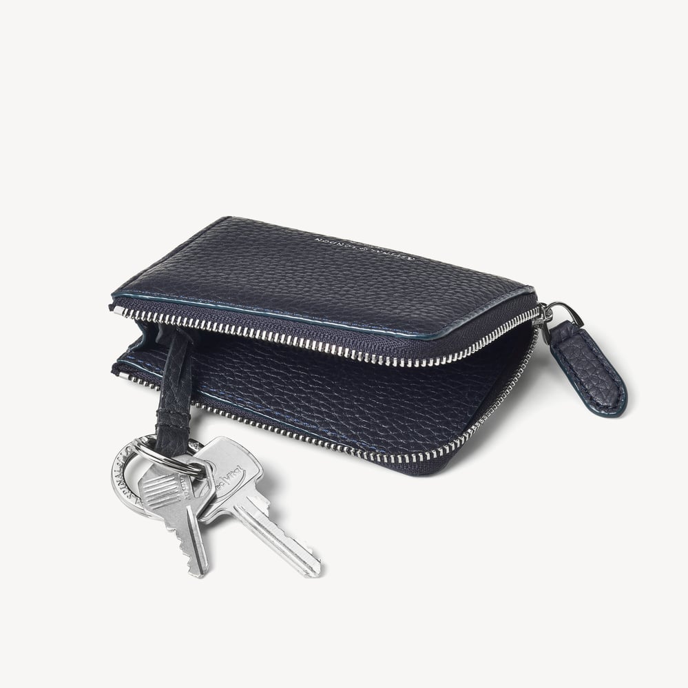 Men’s Key Holder Wallet Navy Pebble