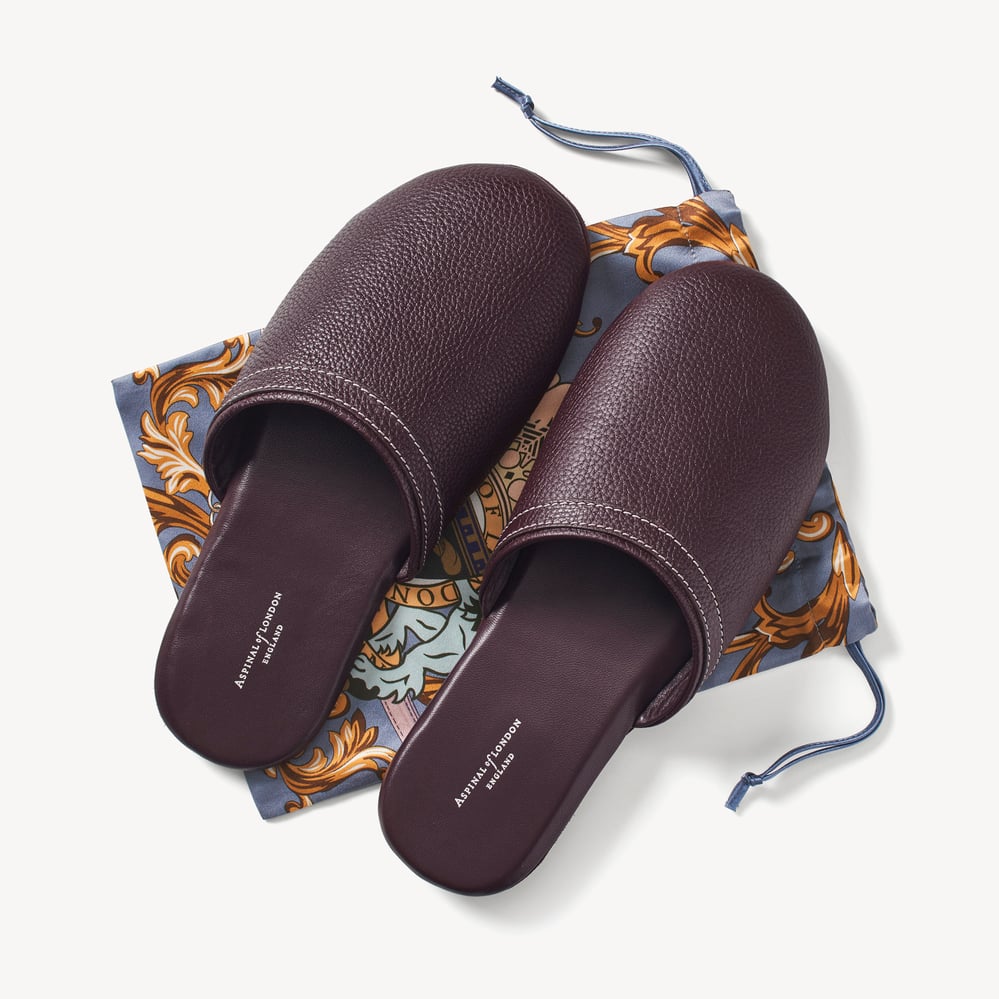 Hudson Travel Slippers Wine Milled Pebble