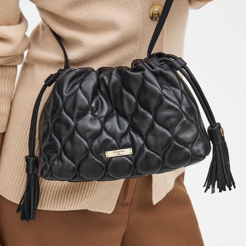 Amelia Black Quilted Nappa