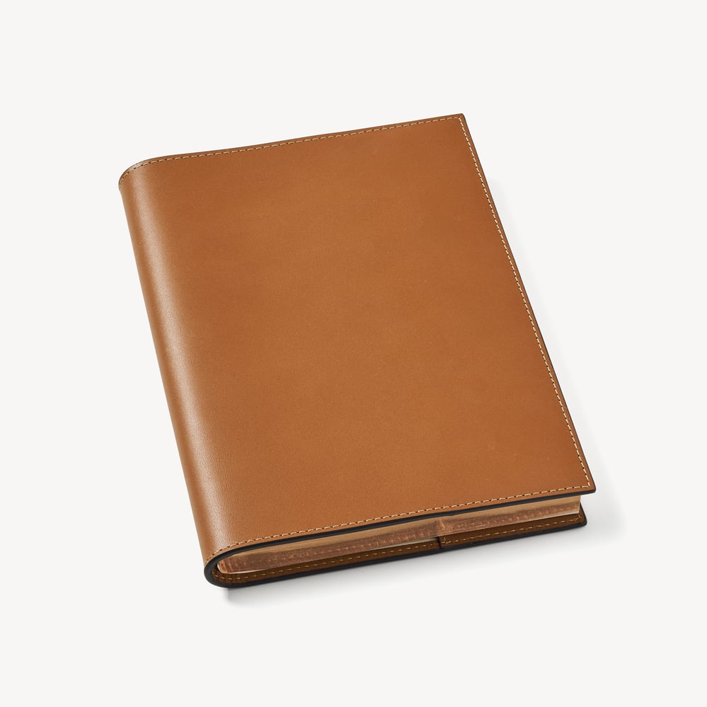 A5 Refillable Luxury Journal Smooth Tan with Soft Suede Lining