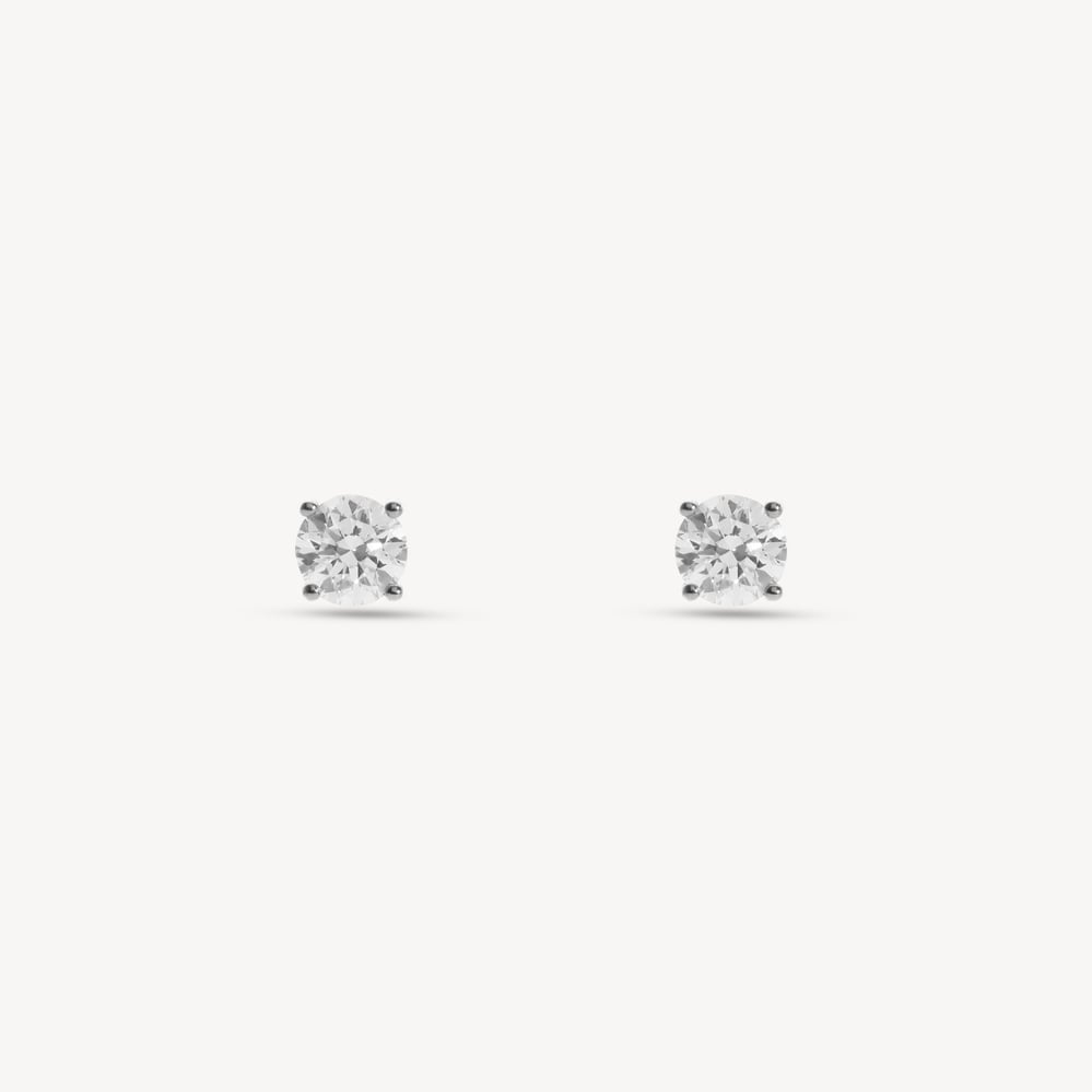 Floating Diamond 1ct Solitaire Stud Earrings  1.03ct Diamond