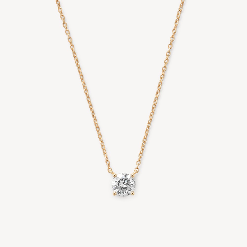 Floating Diamond 0.50ct Solitaire Necklace 0.53ct Diamond