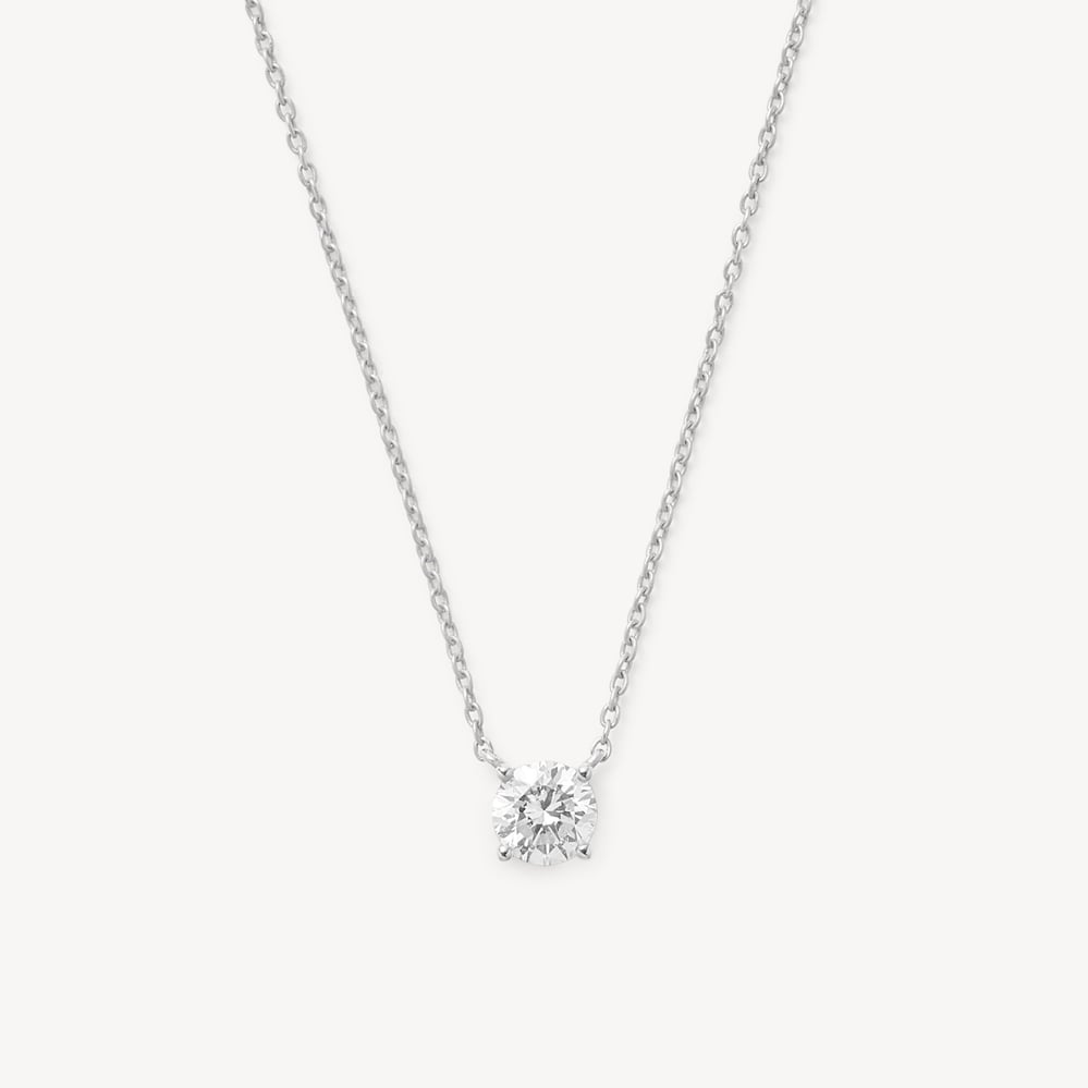 Floating Diamond 0.50ct Solitaire Necklace 0.53ct Diamond