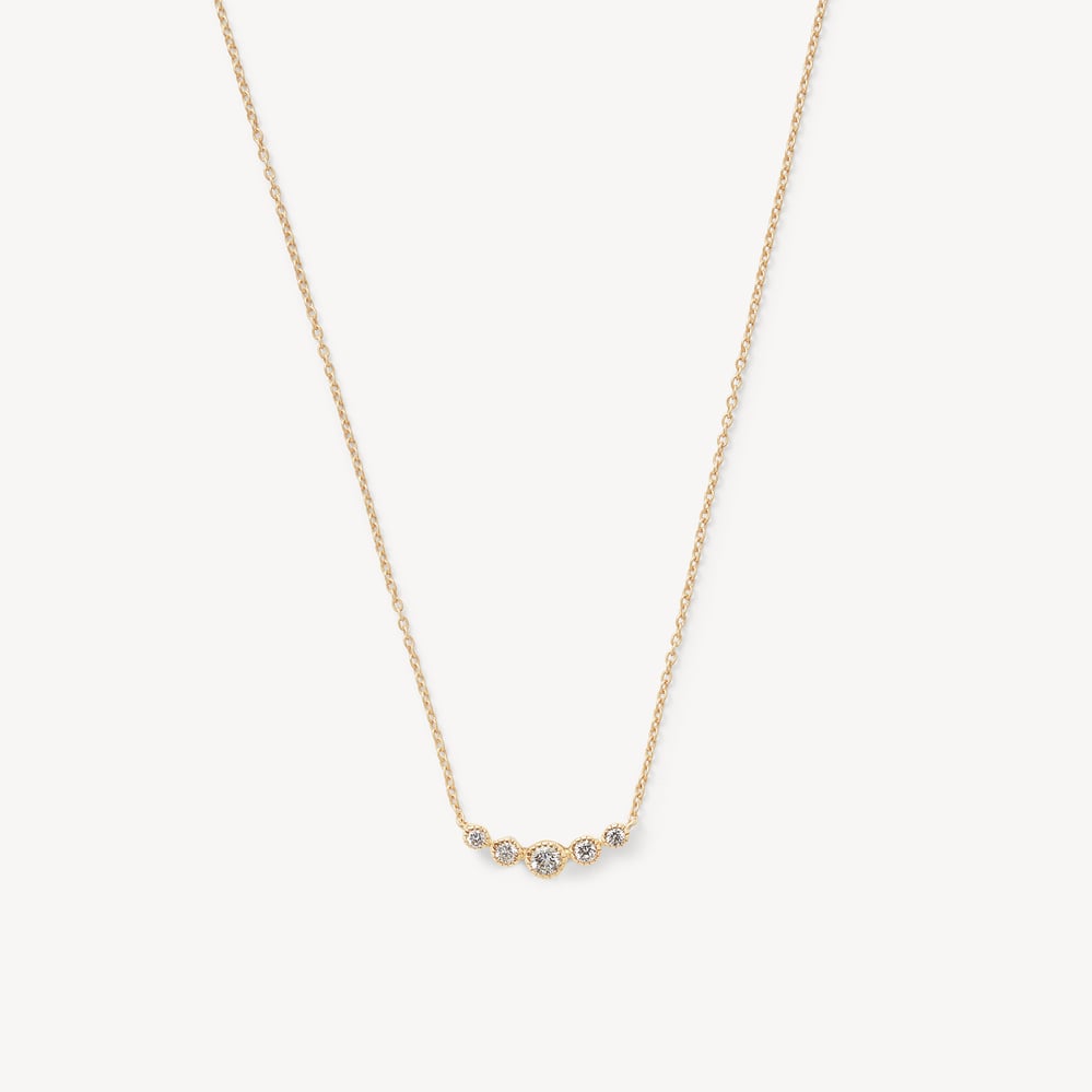 Graduating Diamond Necklace 0.145ct Diamond