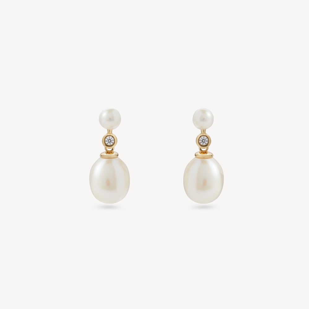 Drop Earrings 0.04ct Diamond