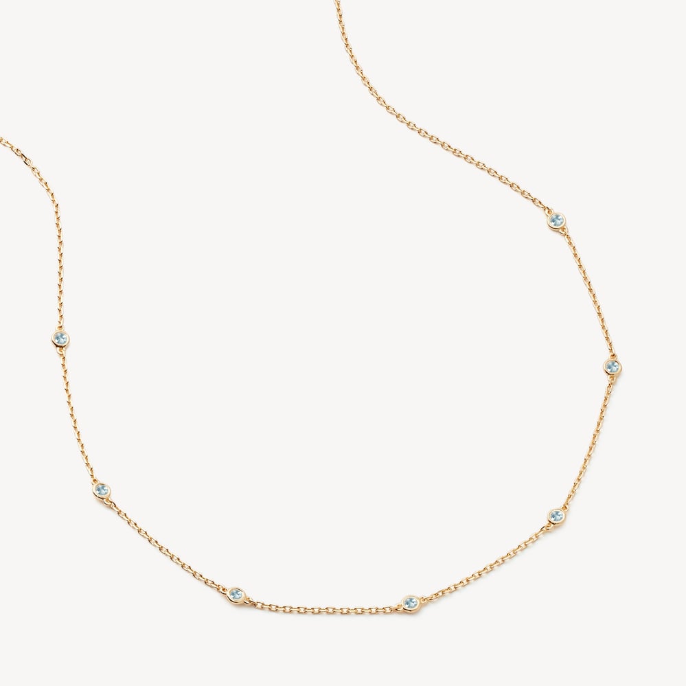 Celeste Necklace 0.018ct Swiss Blue Topaz