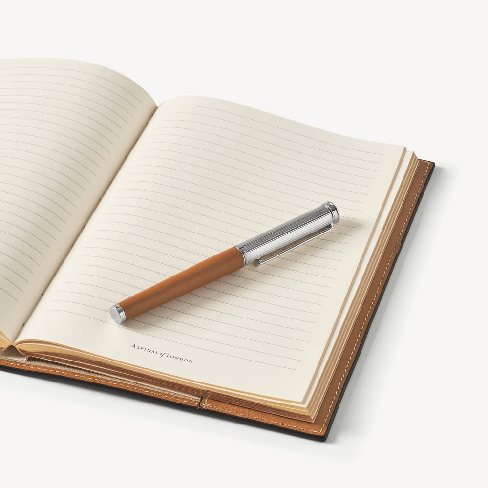 A5 Refillable Journal & Pen Set Smooth Tan