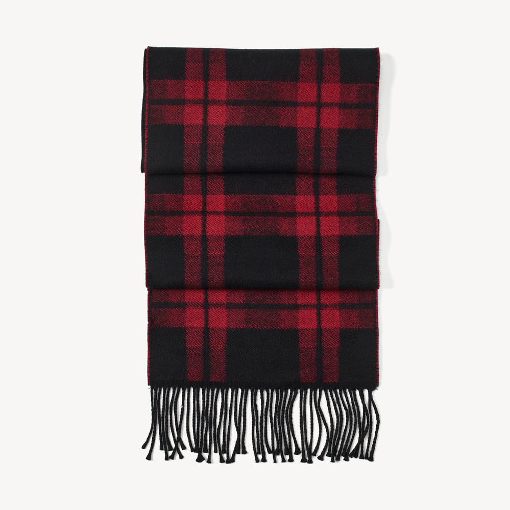 Premium Merino Wool Oversized Scarf Red Merino Wool