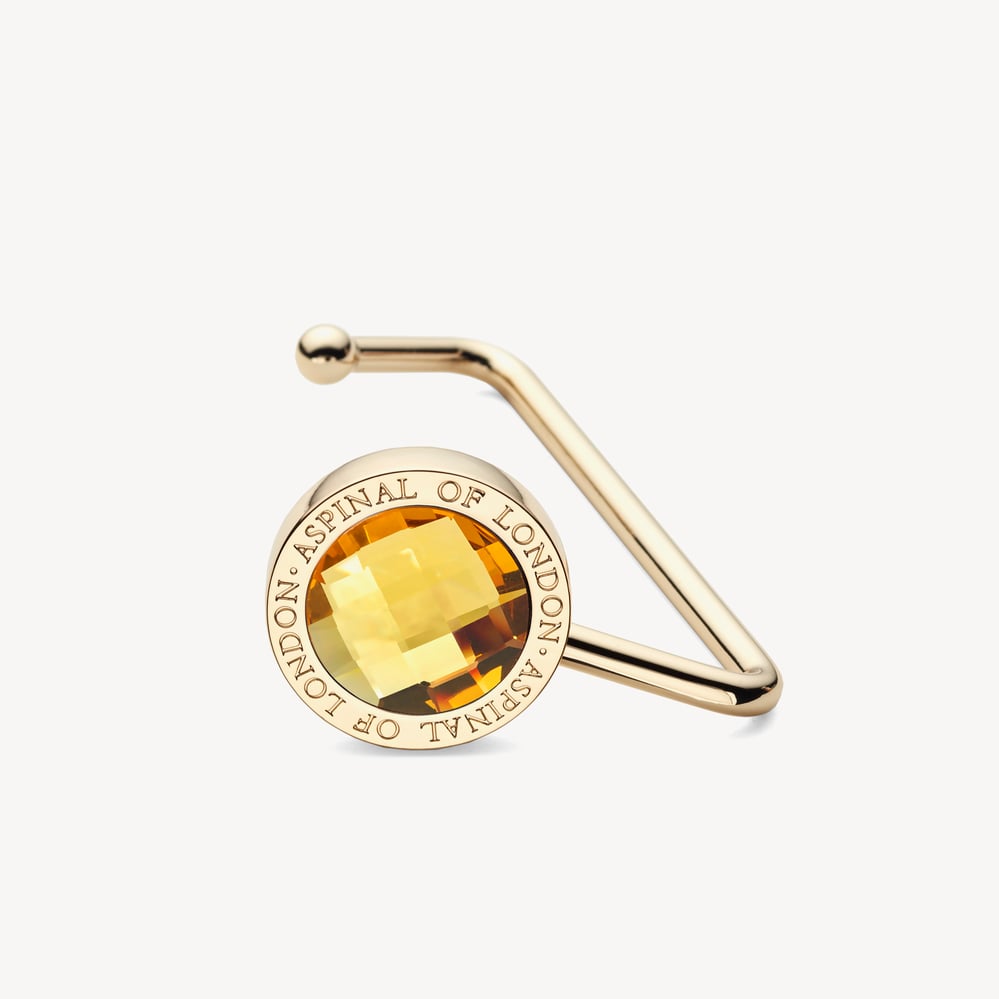 Aspinal Handbag Hook Gold Crystal