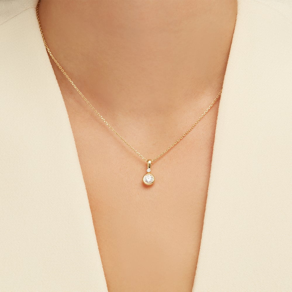 Diamond Pendant Necklace 0.015ct Diamond