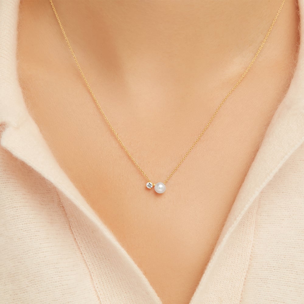Toi Et Moi Necklace Natural Pearl