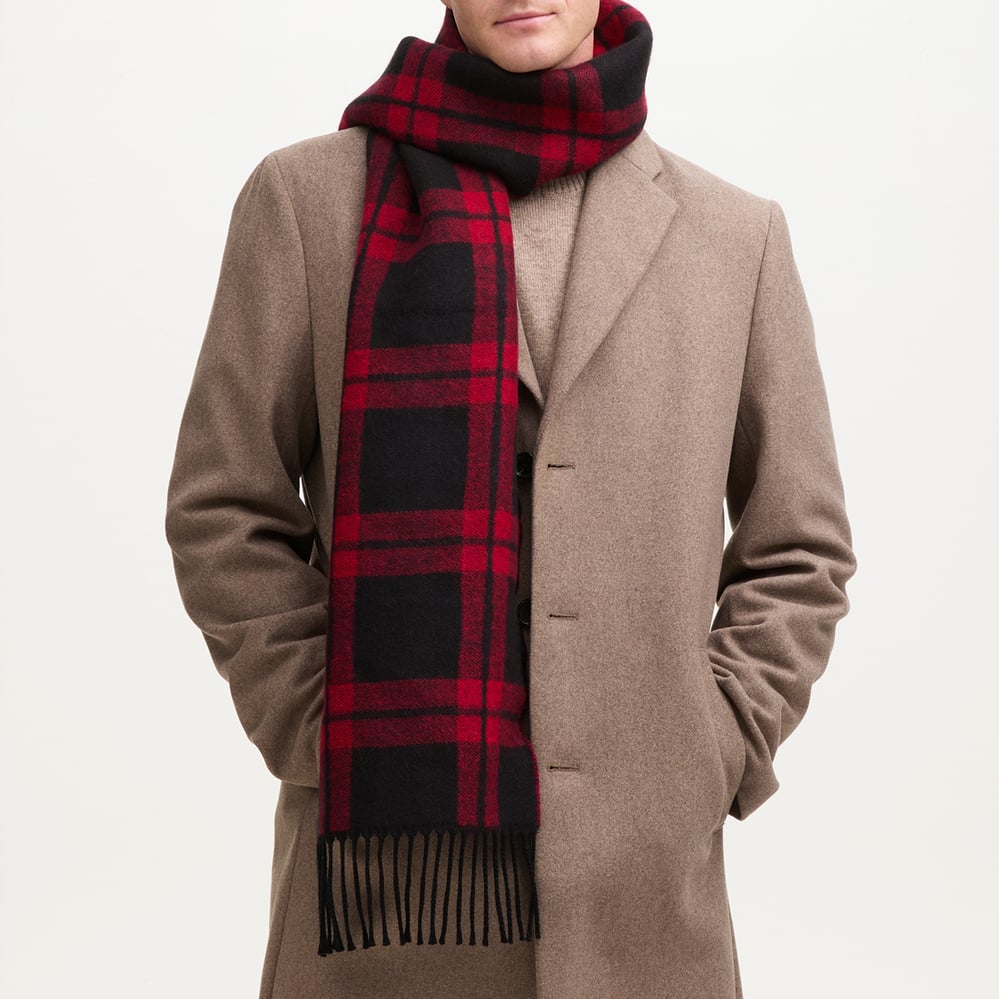 Premium Merino Wool Oversized Scarf Red Merino Wool