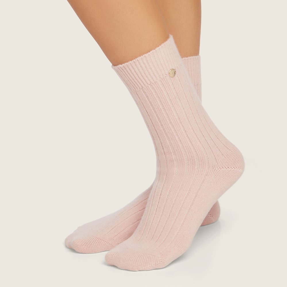 Set of 3 Cashmere Socks Pink, Oatmeal & Grey Cashmere