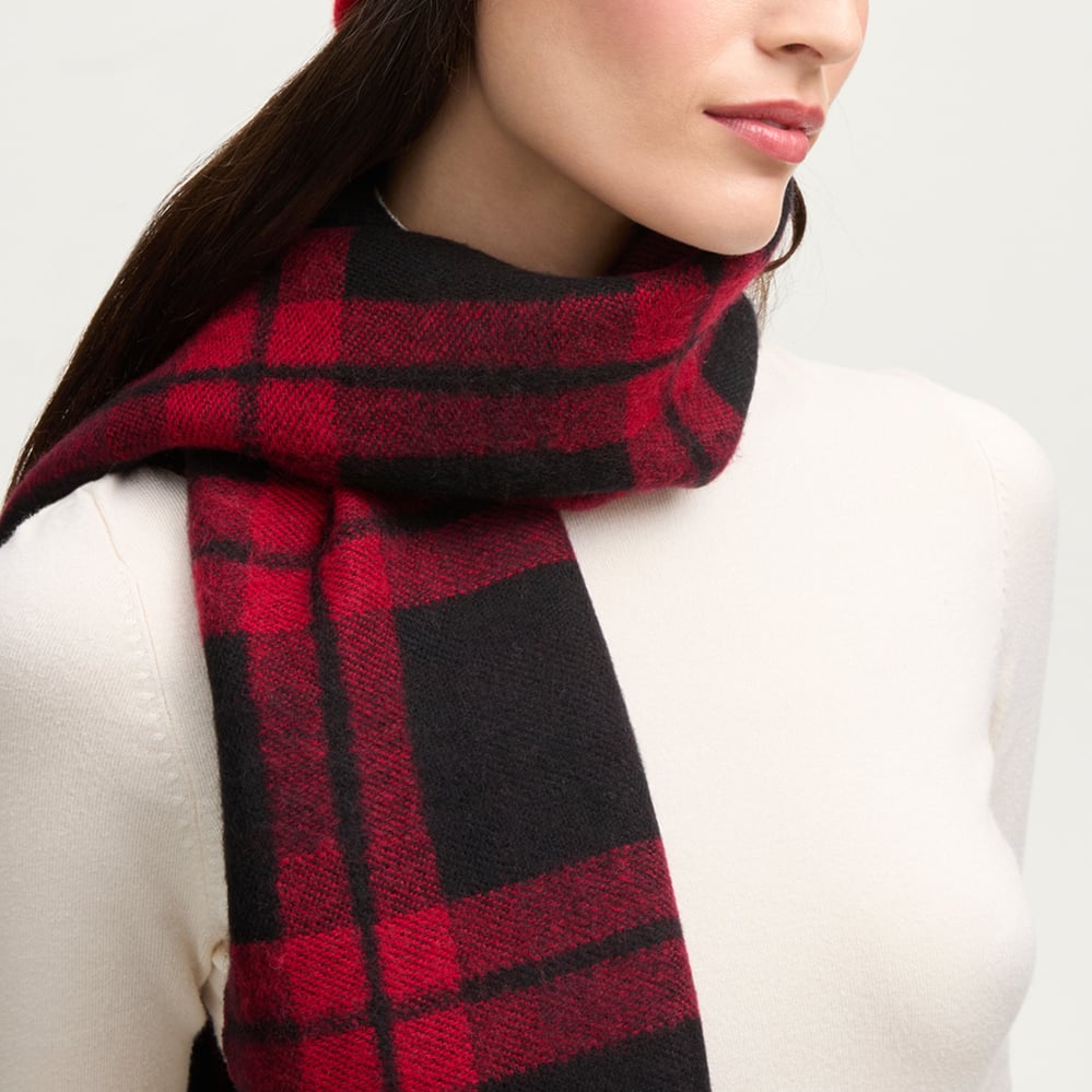 Premium Merino Wool Oversized Scarf Red Merino Wool