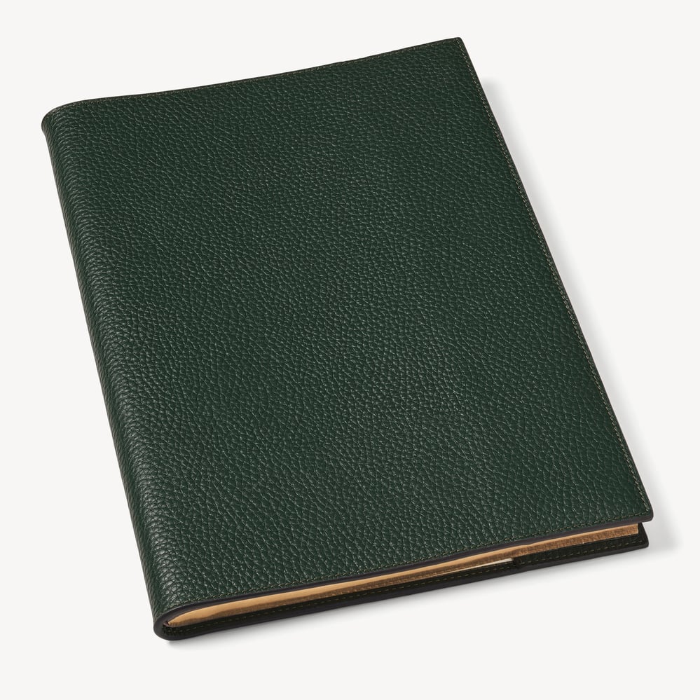 A4 Refillable Luxury Journal Alpine Pebble with Soft Suede Lining