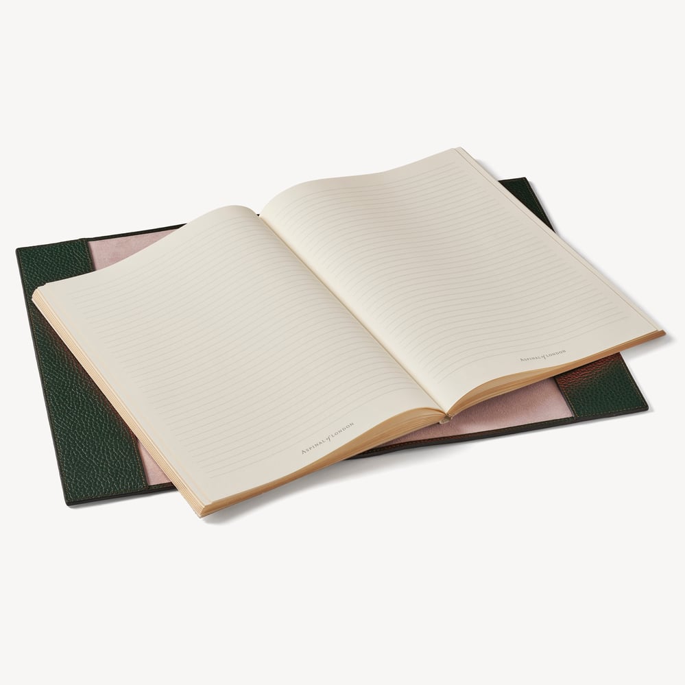 A4 Refillable Luxury Journal Alpine Pebble with Soft Suede Lining