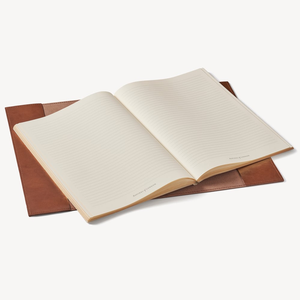 A4 Refillable Journal Smooth Antique Brown