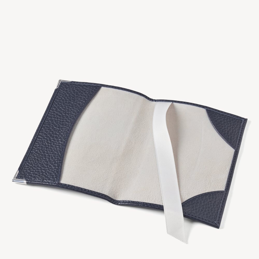 Passport Cover Navy Pebble