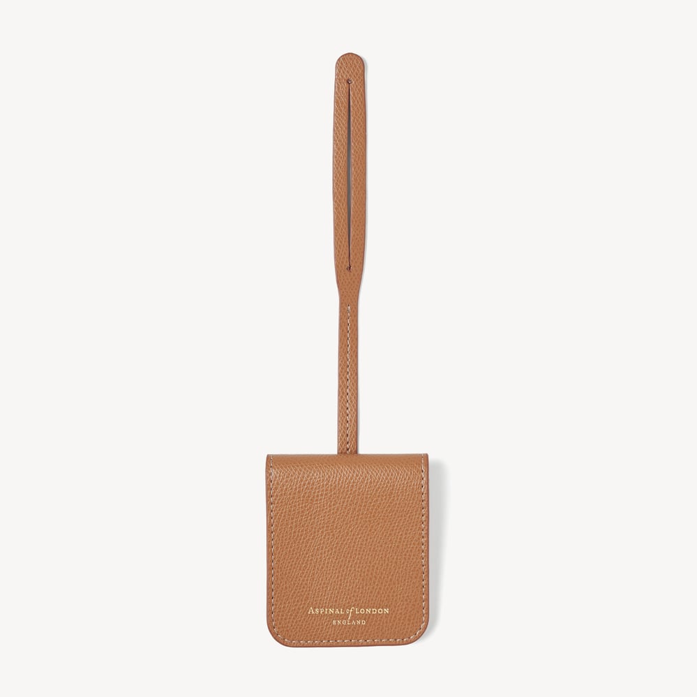 Travel Luggage Tag Caramel Soft Saffiano
