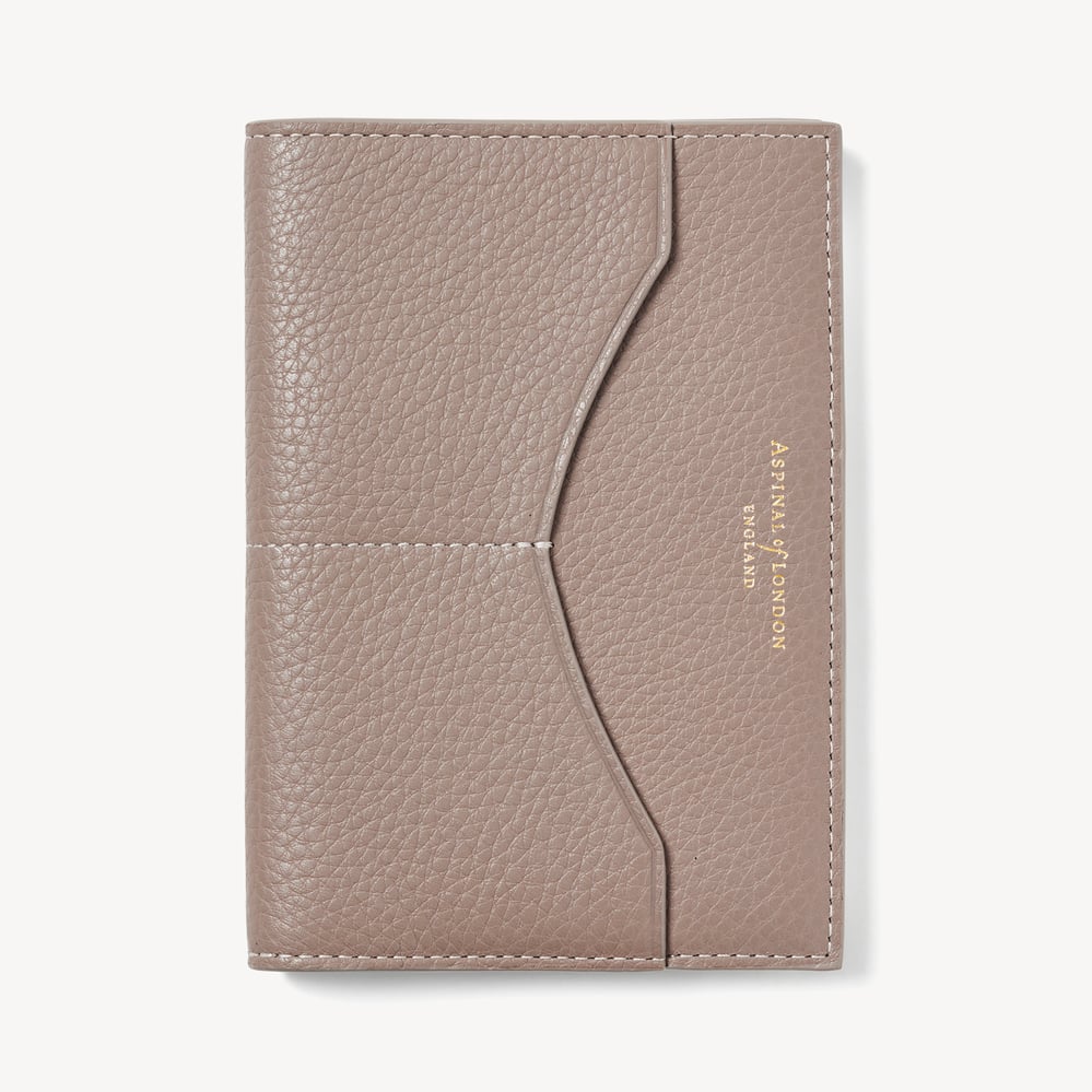 Hudson Passport Cover Moleskin Milled Pebble