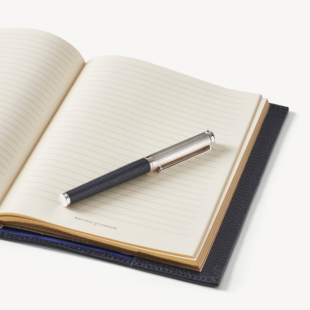 A5 Refillable Journal & Pen Set Navy Pebble