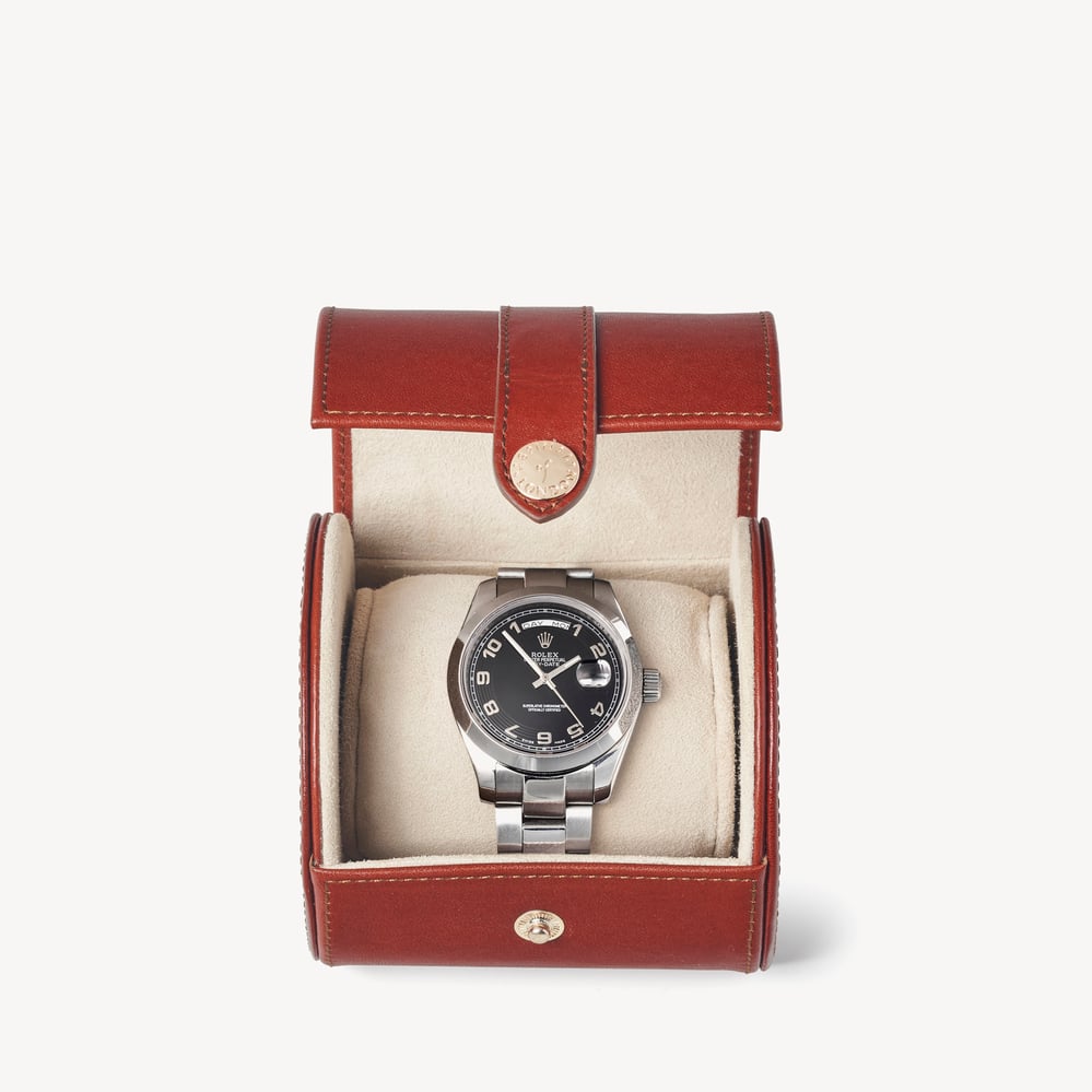Travel Watch Roll Smooth Cognac