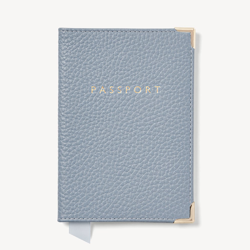 Passport Cover Sky Blue Pebble