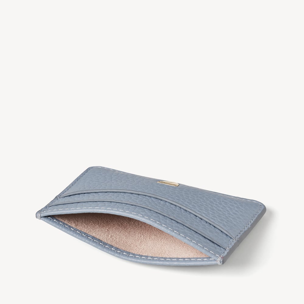Slim Credit Card Holder Sky Blue Pebble