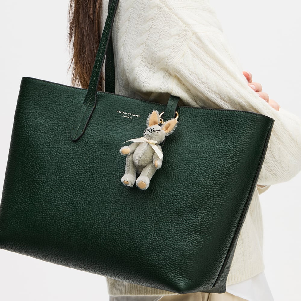 Binky Bunny Keyring Charm Mohair Bunny