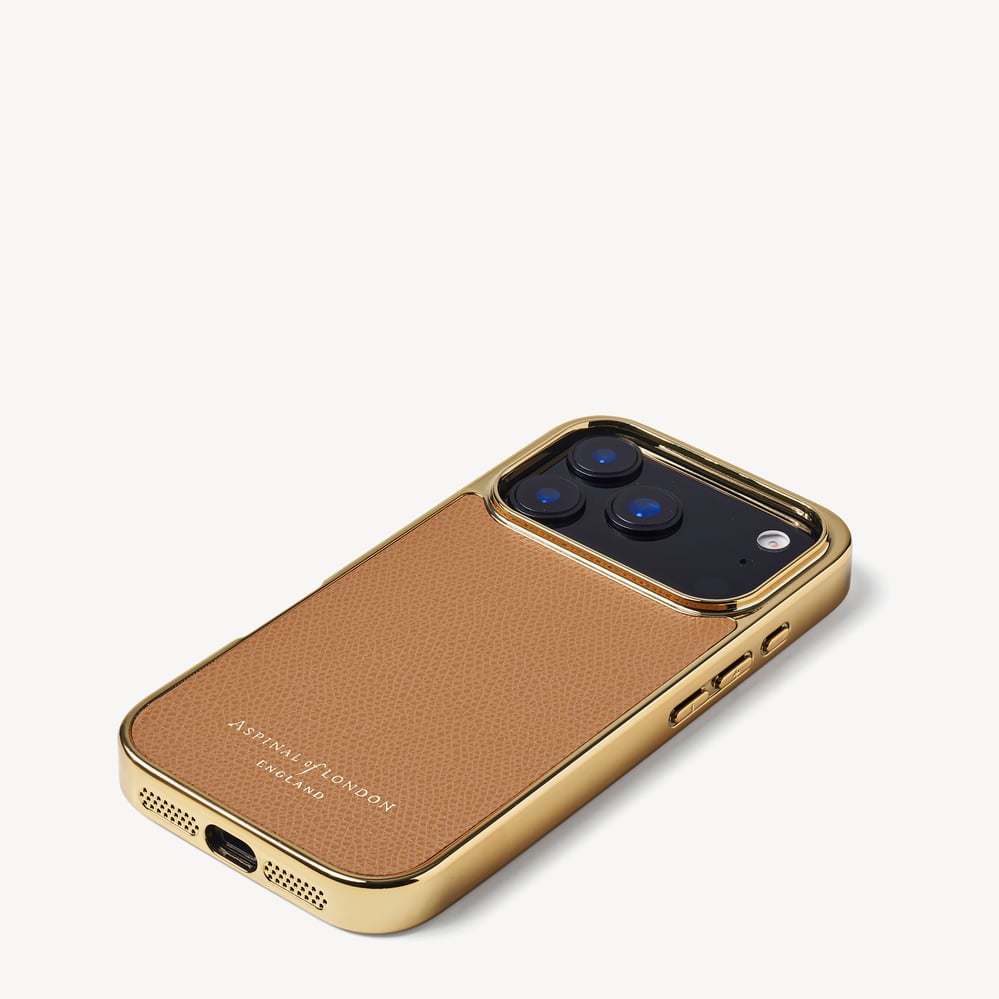 iPhone 17 Pro Case Caramel Soft Saffiano