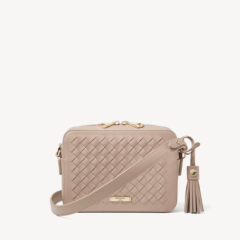 Camera Crossbody Moleskin Woven Leather