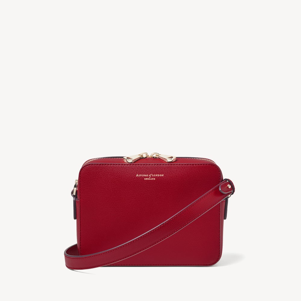 Camera Crossbody Cherry Red Soft Saffiano
